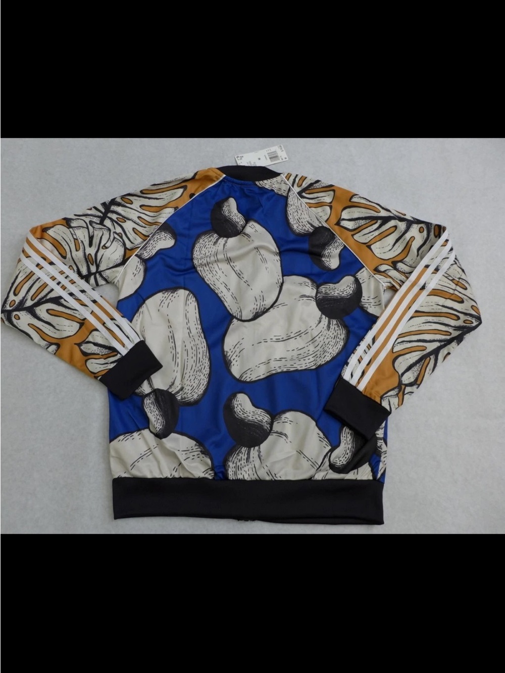 adidas x Rio Bomber Jacket - Blue/White/Tan - Picture 8 of 11